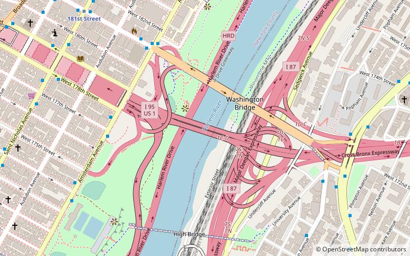 Alexander Hamilton Bridge location map