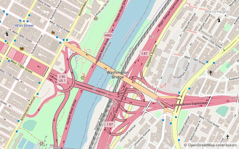 Washington Bridge location map