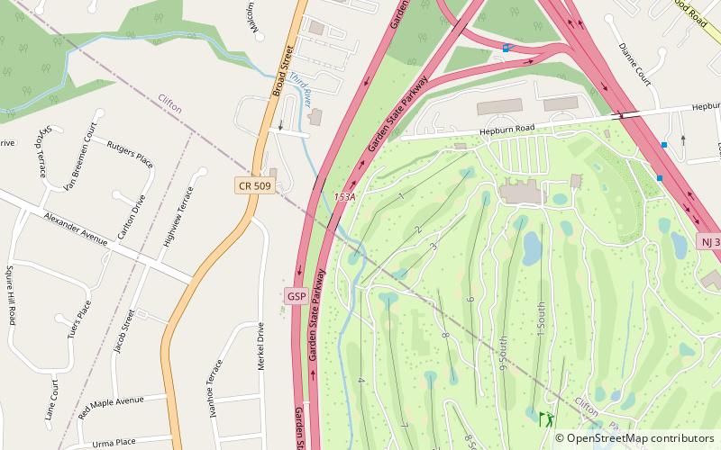 Yantacaw Brook Park location map