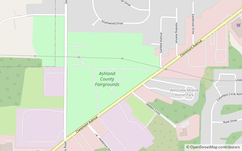 Ashland County Fair location map