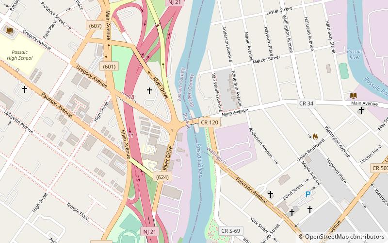 Gregory Avenue Bridge location map