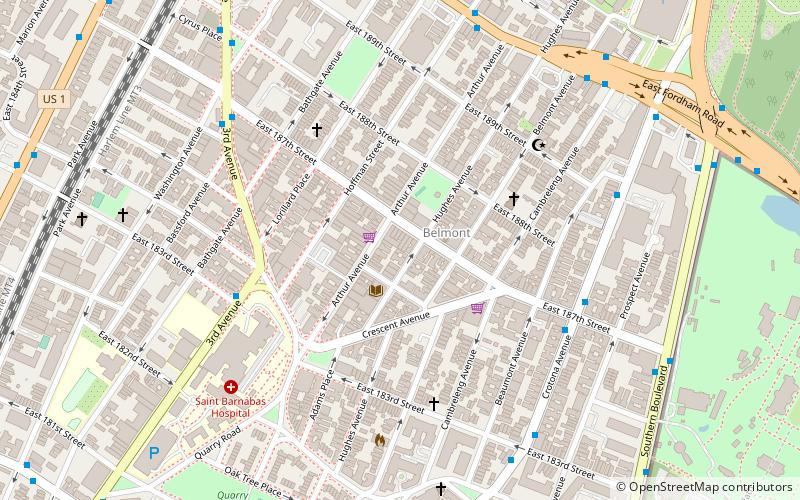 Arthur Avenue location map