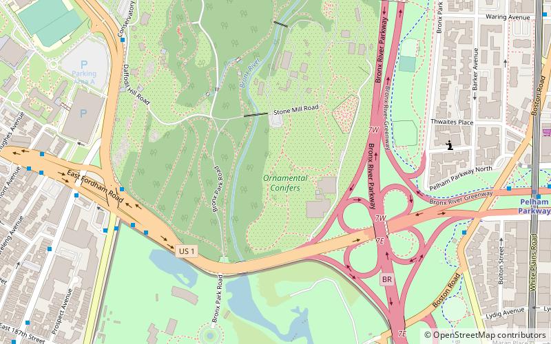Bronx Park location map