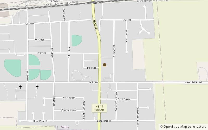 plainsman museum aurora location map