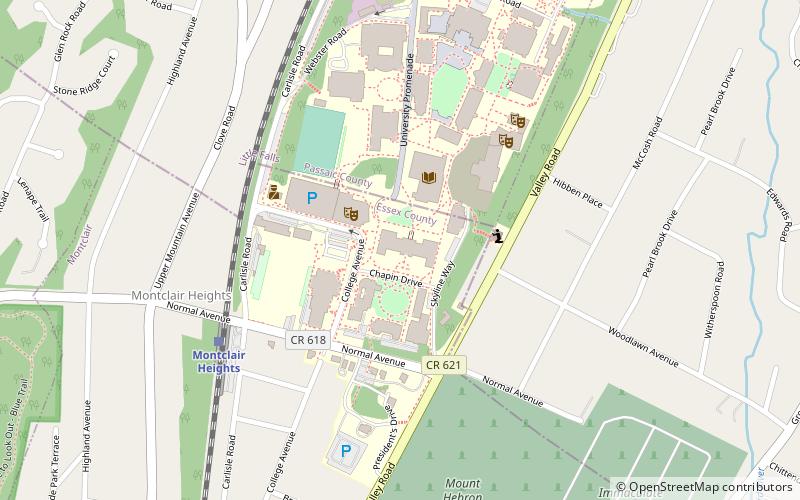 Presidents of Montclair State University location map