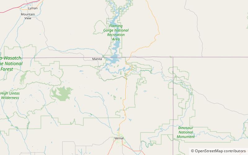 Flaming Gorge-Uintas Scenic Byway location map