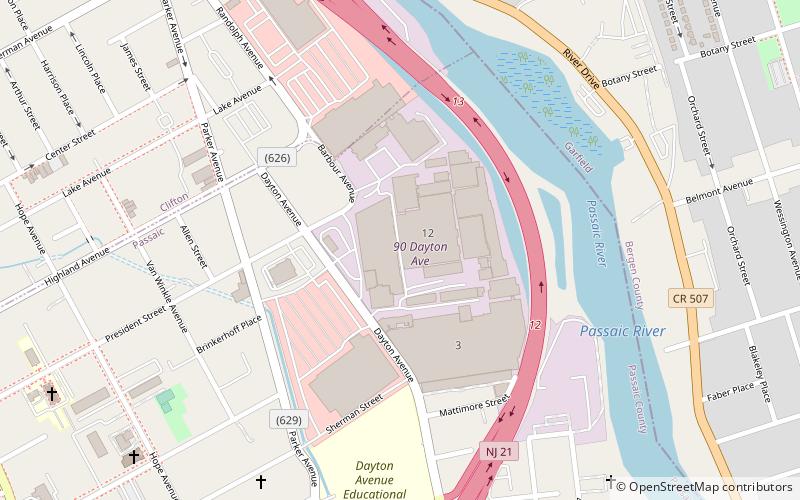 Botany Worsted Mills Historic District location map