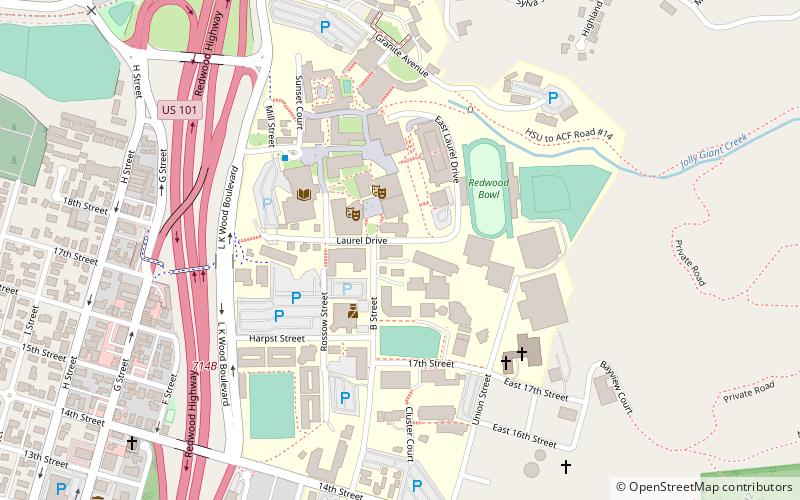 Humboldt State University location map