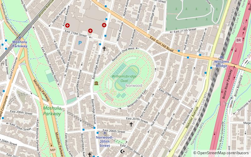 Williamsbridge Oval location map