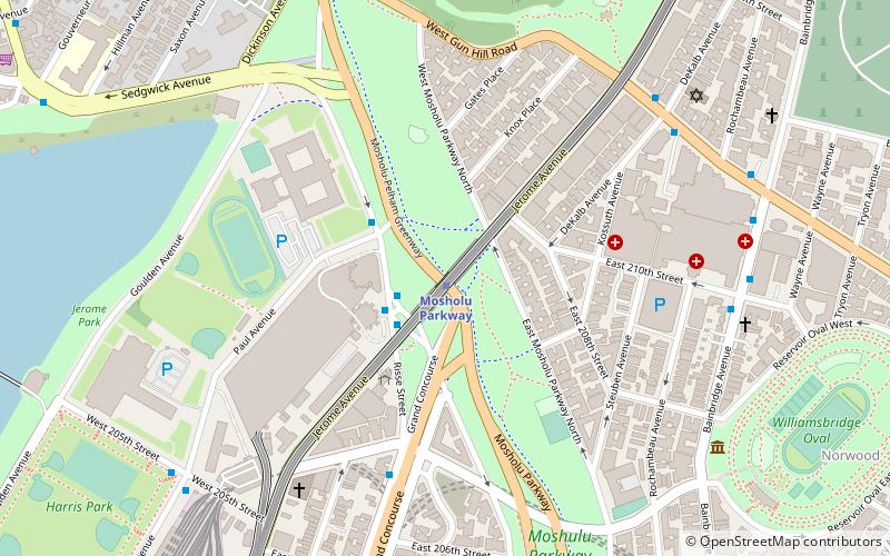 mosholu parkway nowy jork location map