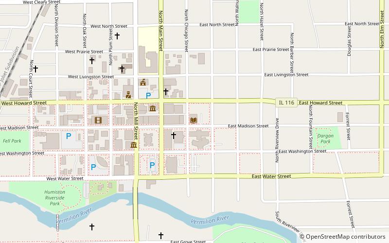 Pontiac Public Library location map