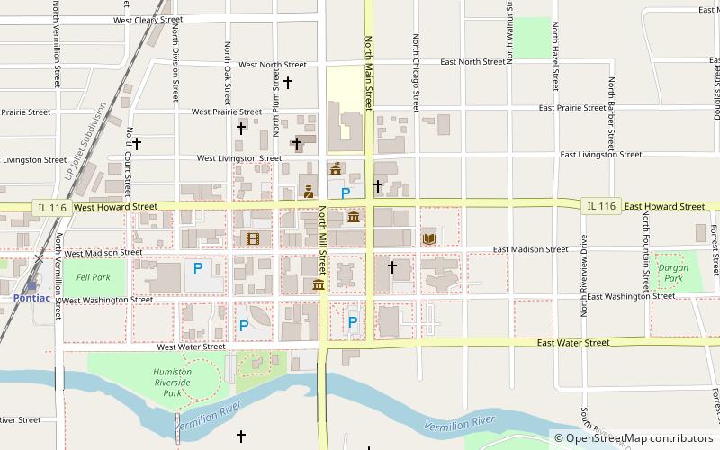 Pontiac City Hall and Fire Station location map