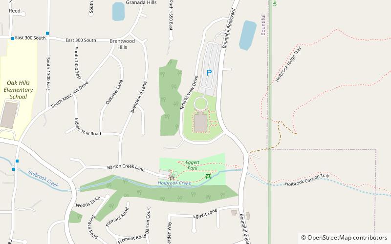 Temple mormon de Bountiful location map