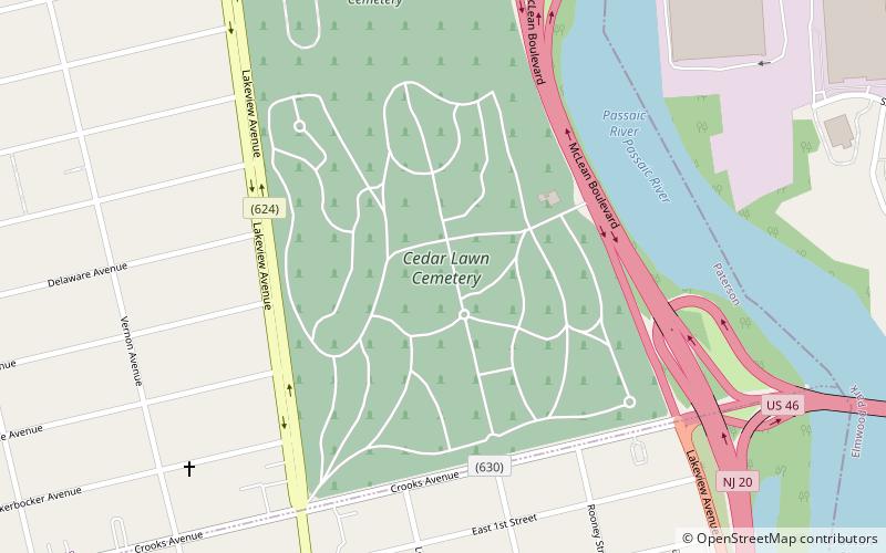 cedar lawn cemetery paterson location map