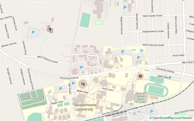 Université de Susquehanna location map