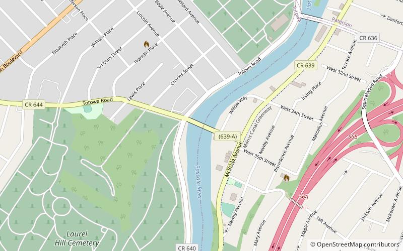 Hillery Street Bridge location map