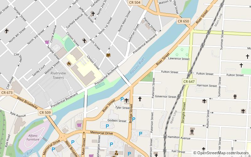 Arch Street Bridge location map