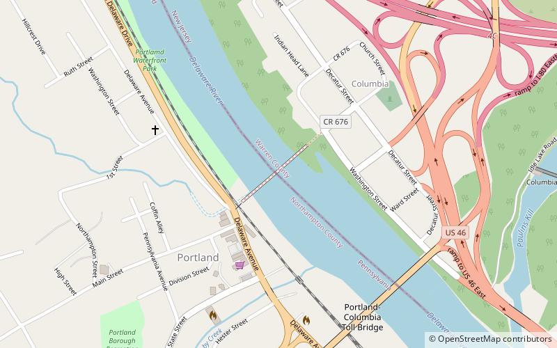 Portland–Columbia Pedestrian Bridge location map