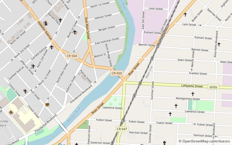 Straight Street Bridge location map