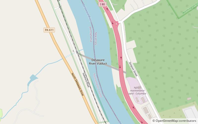 Delaware River Viaduct location map