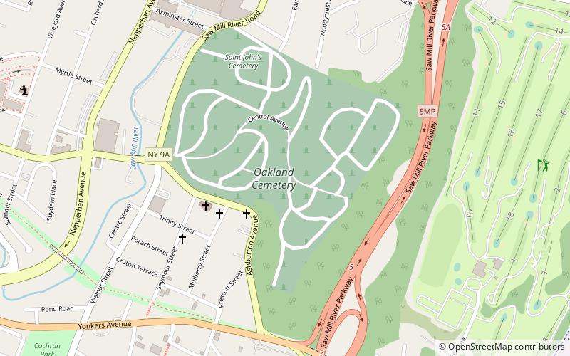 Oakland Cemetery location map