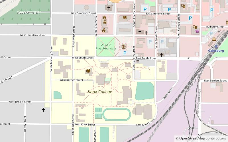 Knox College location map