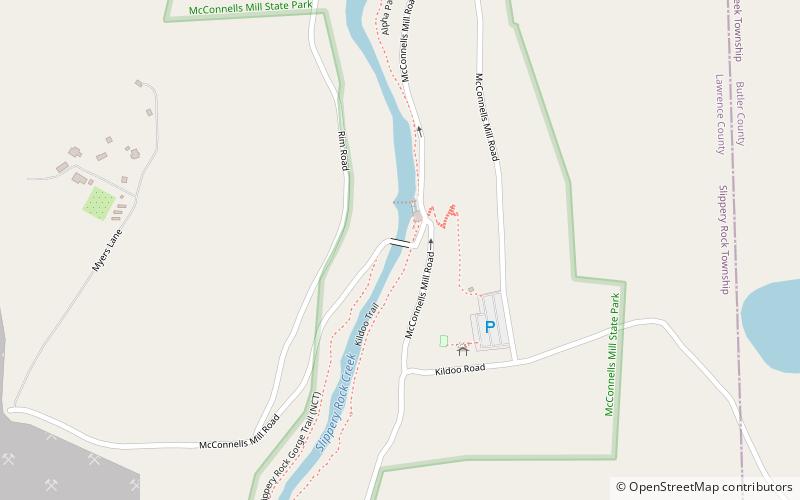 McConnell's Mill Covered Bridge location map