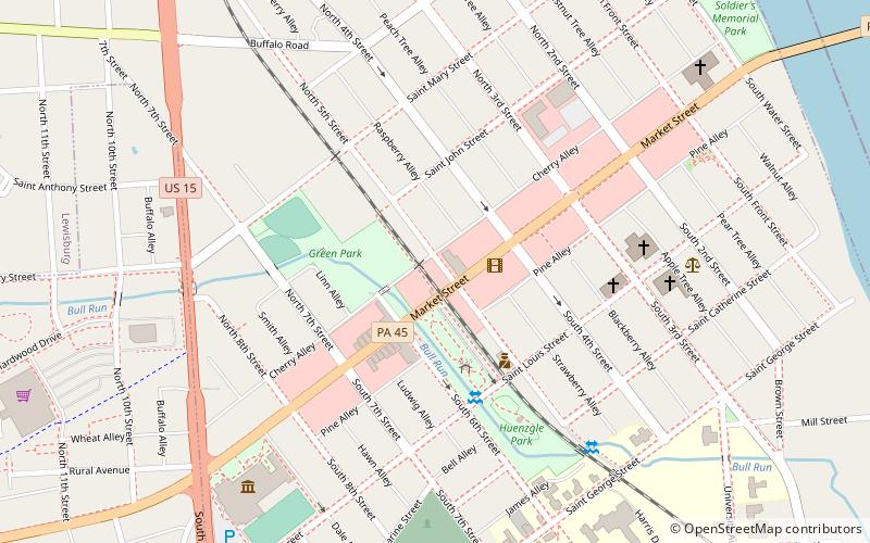 Lewisburg freight station location map