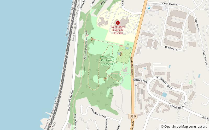 Untermyer Park and Gardens location map