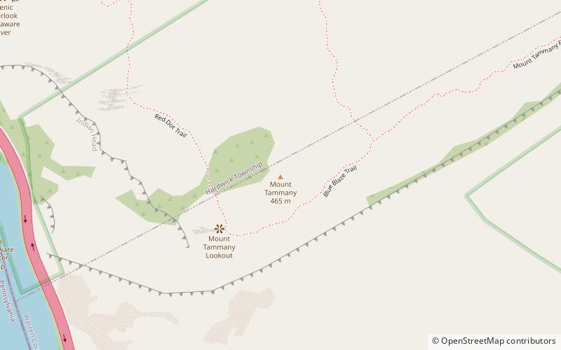 Mount Tammany location map
