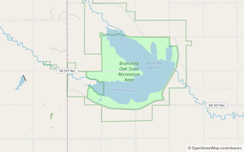 Branched Oak State Recreation Area location map