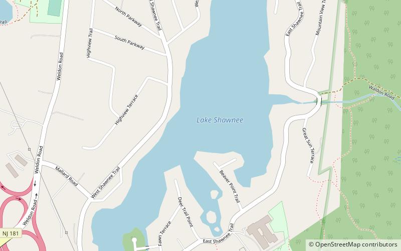 Lake Shawnee location map