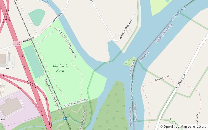 Shawnee-Minisink Site location map