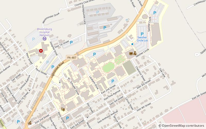 Bloomsburg University of Pennsylvania location map