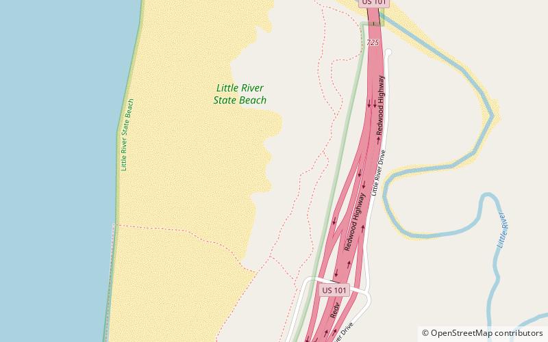 Little River State Beach location map