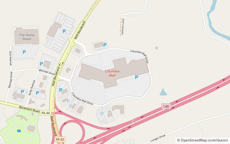 columbia mall bloomsburg location map