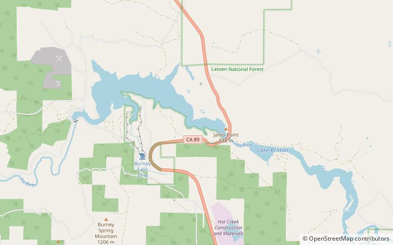 Lake Britton location map
