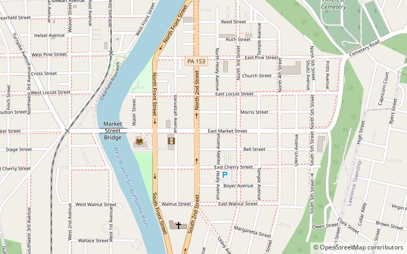 Clearfield County Courthouse location map