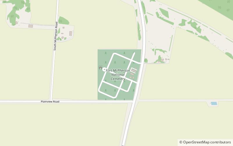Fort McPherson National Cemetery location map