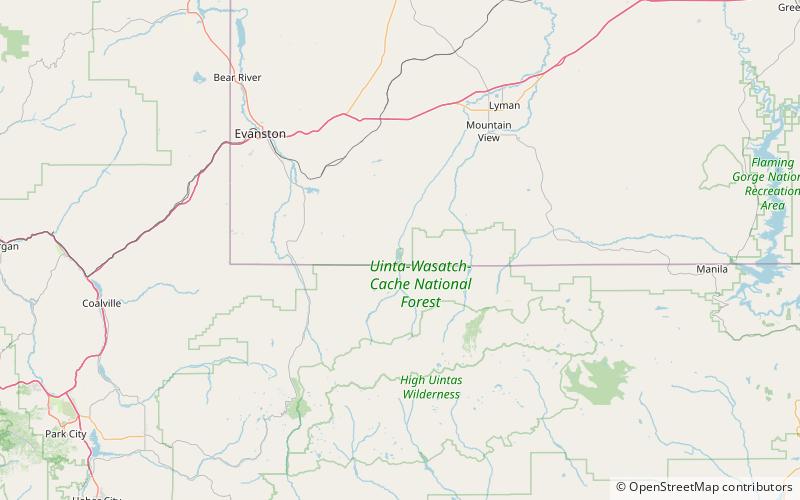 meeks cabin dam bosque nacional wasatch cache location map