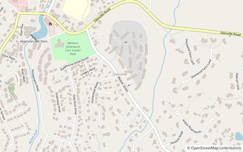 glenville greenwich location map