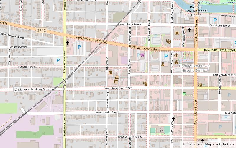 Hancock Historical Museum location map