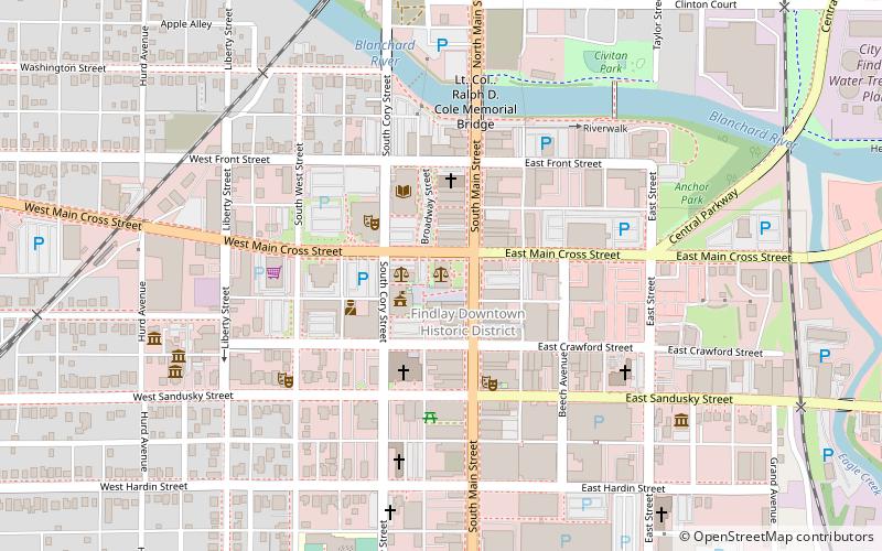 Hancock County Courthouse location map