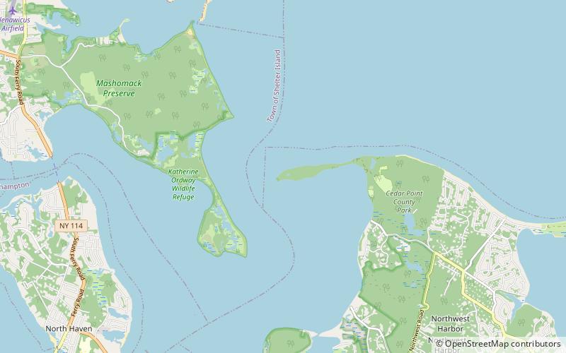 Cedar Island Light location map