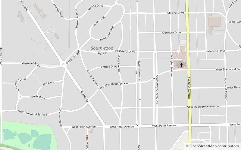 Southwood Park Historic District location map