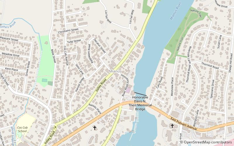 mianus stamford location map