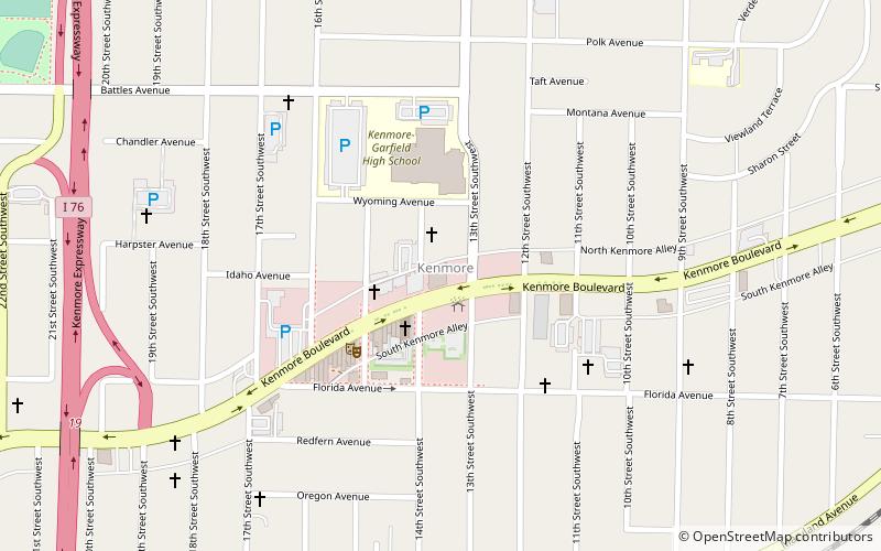 Kenmore Branch Library location map