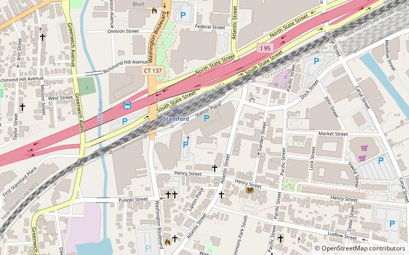 South End of Stamford location map