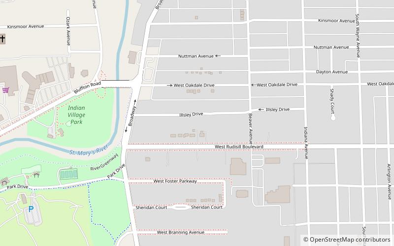Illsley Place–West Rudisill Historic District location map