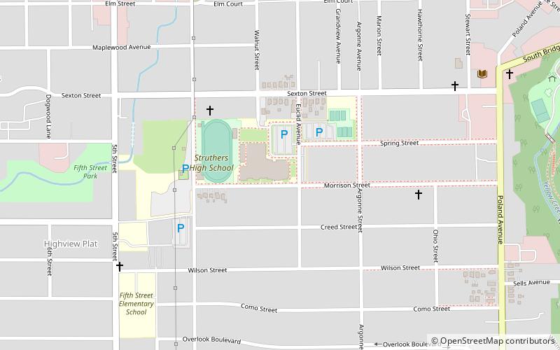 Struthers Fieldhouse location map